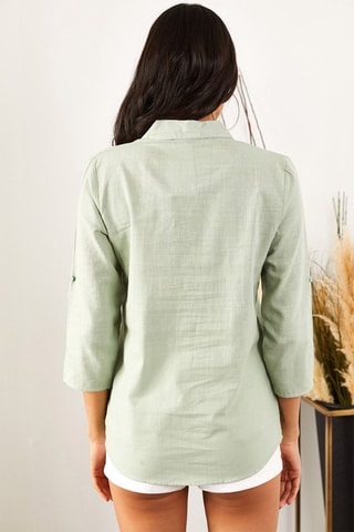 Linnen Blouse - Groen