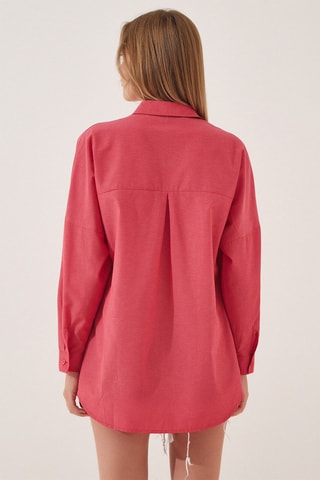 Chemisier oversize - Rouge
