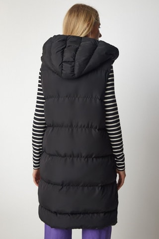 Lange Bodywarmer - Zwart