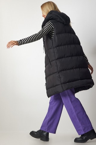 Lange Bodywarmer - Zwart