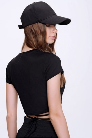 Cropped T-shirt - Zwart
