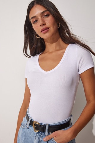 T-shirt slim - Blanc