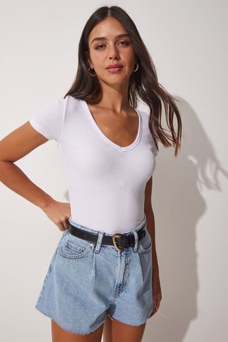 T-shirt slim - Blanc