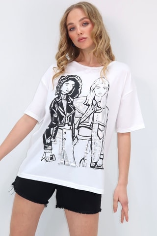 Oversized T-shirt - Wit