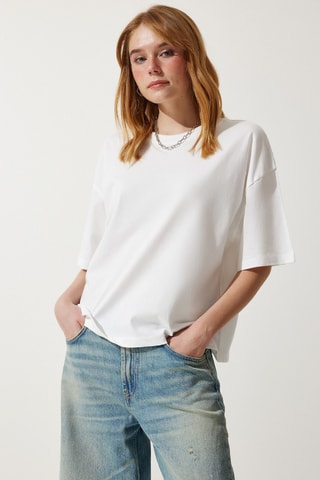 T-shirt oversize - Blanc