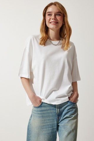 T-shirt oversize - Blanc