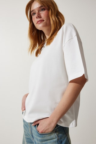 T-shirt oversize - Blanc