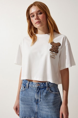 T-shirt cropped - Ecru