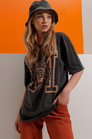 T-shirt oversize - Anthracite