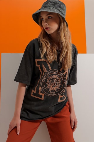 T-shirt oversize - Anthracite