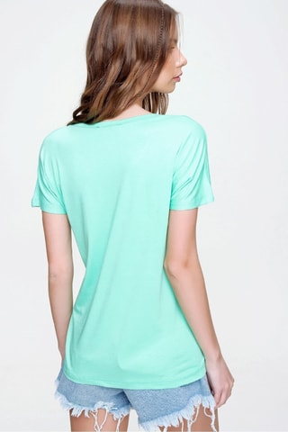 T-shirt - Zeegroen
