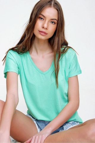 T-shirt - Zeegroen