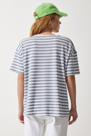 T-shirt oversize - Gris foncé