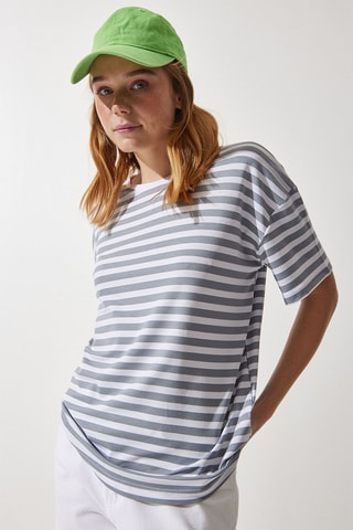 T-shirt oversize - Gris foncé