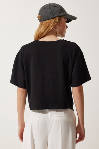 T-shirt cropped - Noir