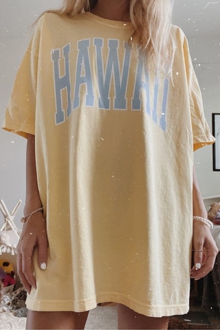 T-shirt Oversized - Geel