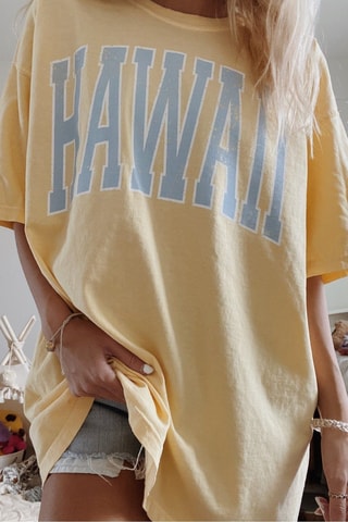 T-shirt Oversized - Geel