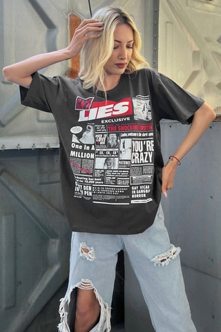 T-shirt oversize Guns N' Roses - Anthracite