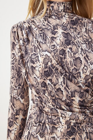 Blouse - Beige et noir