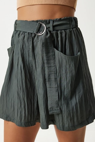 Short Hoge Taille - Kaki