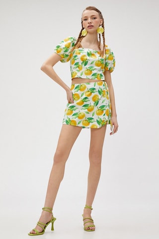 Broekrok Hoge Taille - Geel