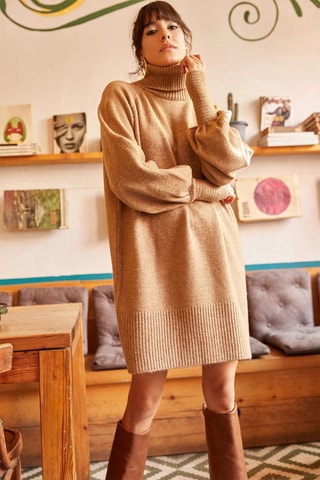 Trui-jurk - Bruin