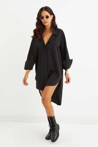 Blouse-jurk - Zwart
