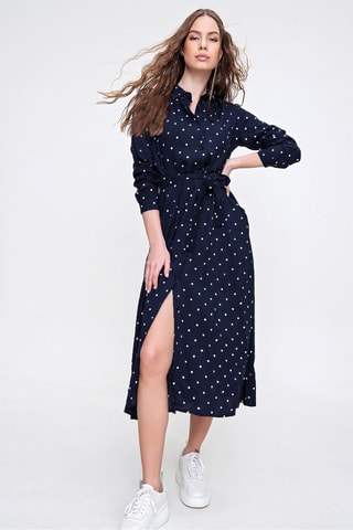 Blouse-jurk - Donkerblauw