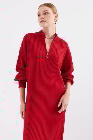 Trui-jurk - Rood