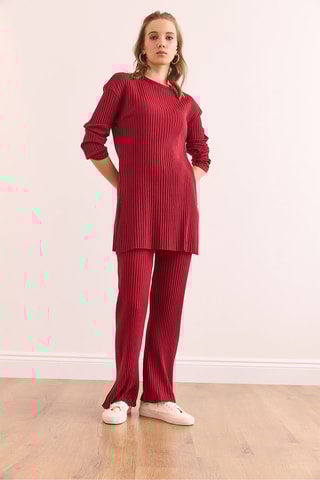 Tuniek en Broek - Bordeauxrood