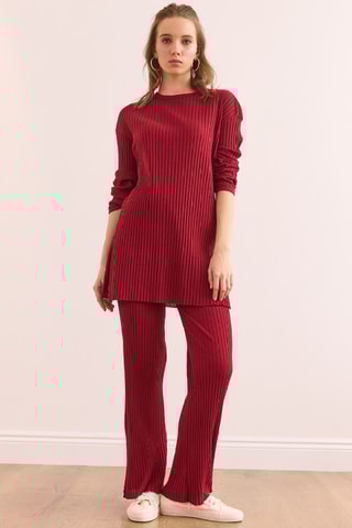 Tuniek en Broek - Bordeauxrood