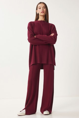 Tuniek en Broek - Bordeauxrood