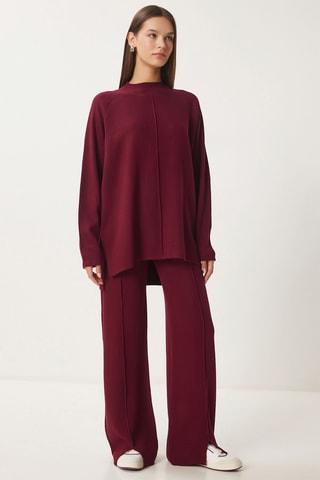 Tuniek en Broek - Bordeauxrood