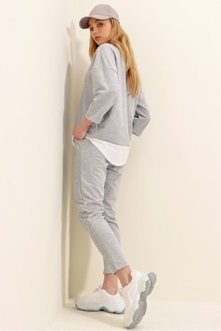 Sweater en Broek - Gemêleerd Grijs