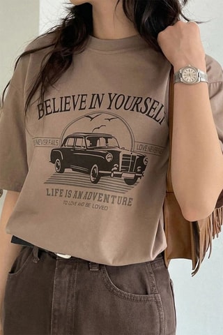 T-shirt - Bruin