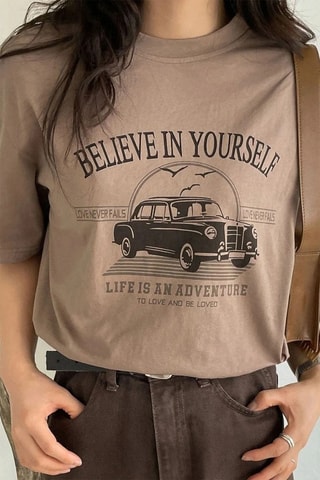 T-shirt - Bruin