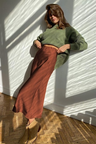 Midirok Hoge Taille - Bruin