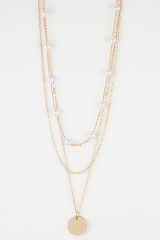 Colar tripla corrente Dourado