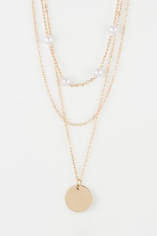 Colar tripla corrente Dourado