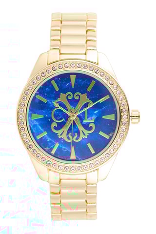 Relógio de quartzo em liga - Dourado e azul