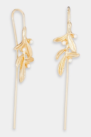 Brincos Dourado e branco