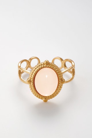 Anel ajustável Dourado e rosa