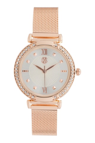 Relógio de quartzo em liga Dourado-rosa e branco