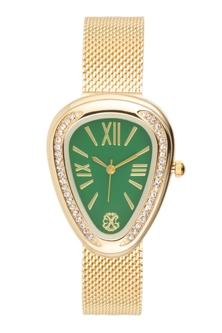Relógio de quartzo em liga - Dourado e verde