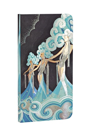 Gelinieerd Notitieboekje Plume Zwart en Blauw - 9 x 18 cm
