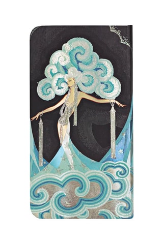 Gelinieerd Notitieboekje Plume Zwart en Blauw - 9 x 18 cm