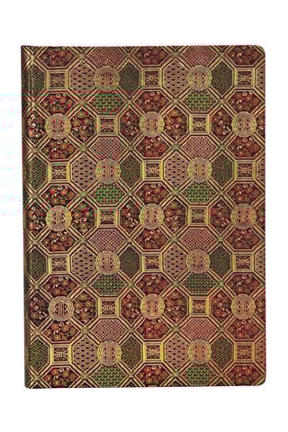 Notitieboekje Mandala Goudkleurig en Bordeauxrood - 13 x 18 cm