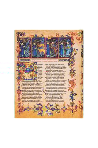 Gelinieerd Notitieboek Enfer - 144 pagina's Beige en Blauw - 18 x 23 cm