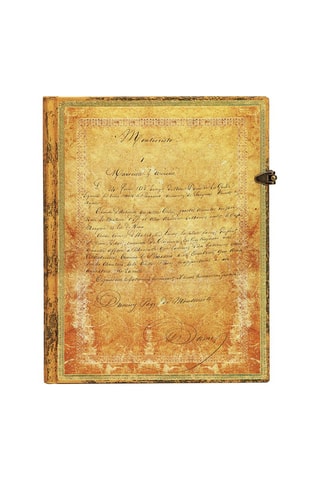 Gelinieerd Notitieboek 150ème Anniversaire de la mort de Dumas - 144 pagina's - Geel - 18 x 23 cm
