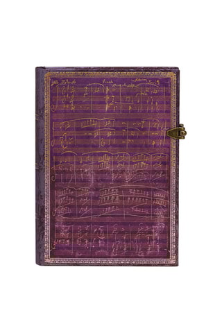 Gelinieerd Notitieboek 250ème Anniversaire de Beethoven - 240 pagina's - Paars - 13 x 18 cm